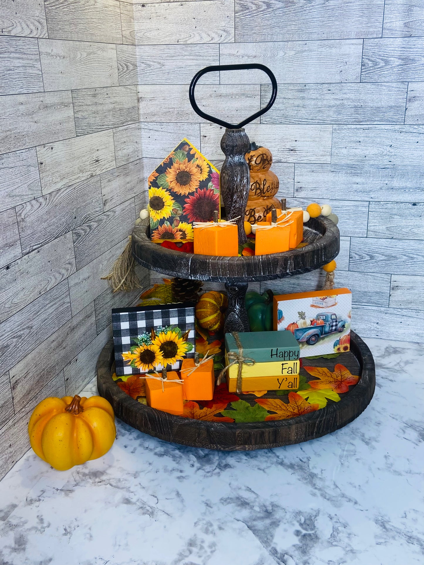 Sunflower - Medium Tiered Tray House