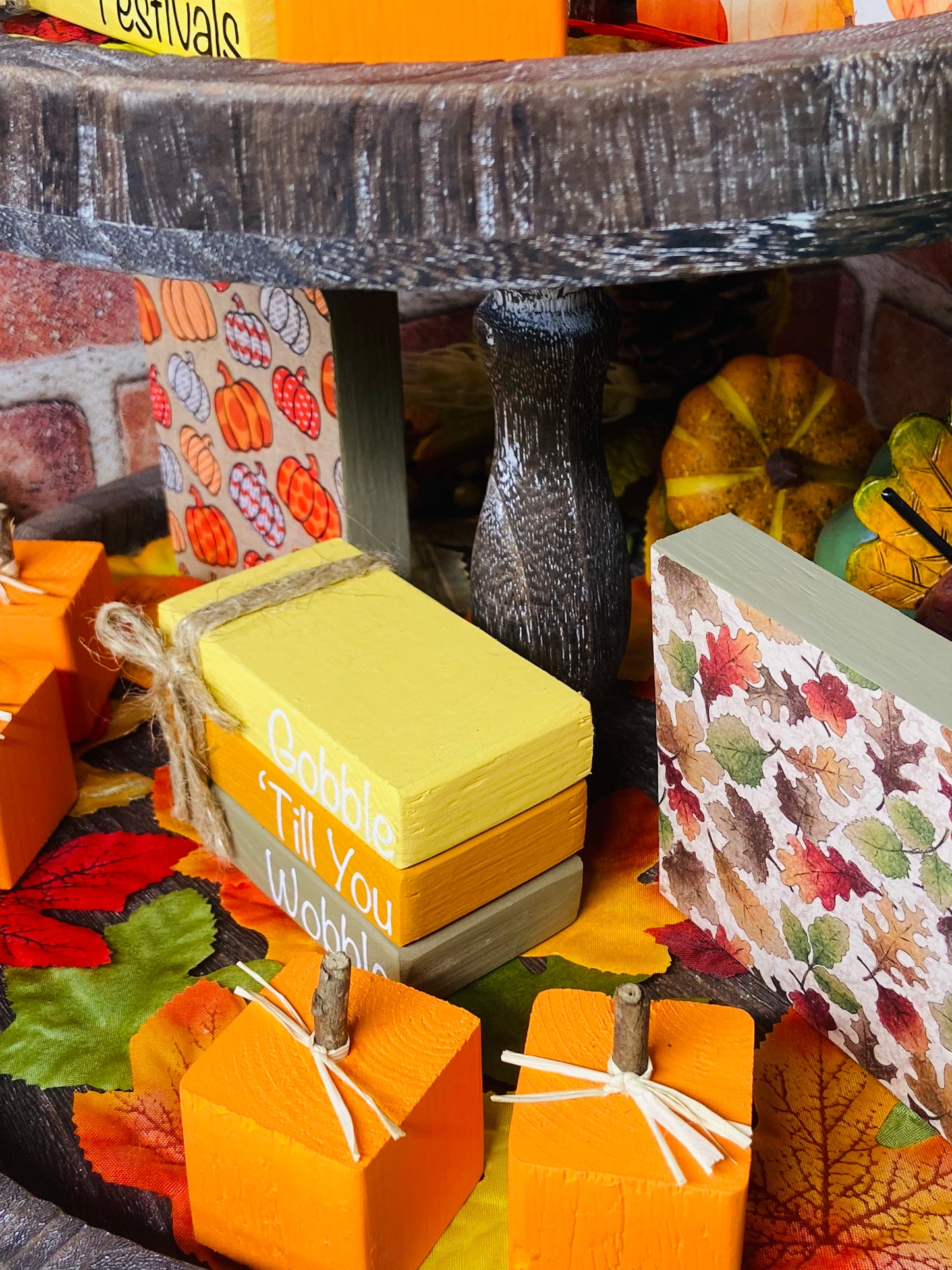 Gobble ’Til You Wobble - Small Tiered Tray Book Stack