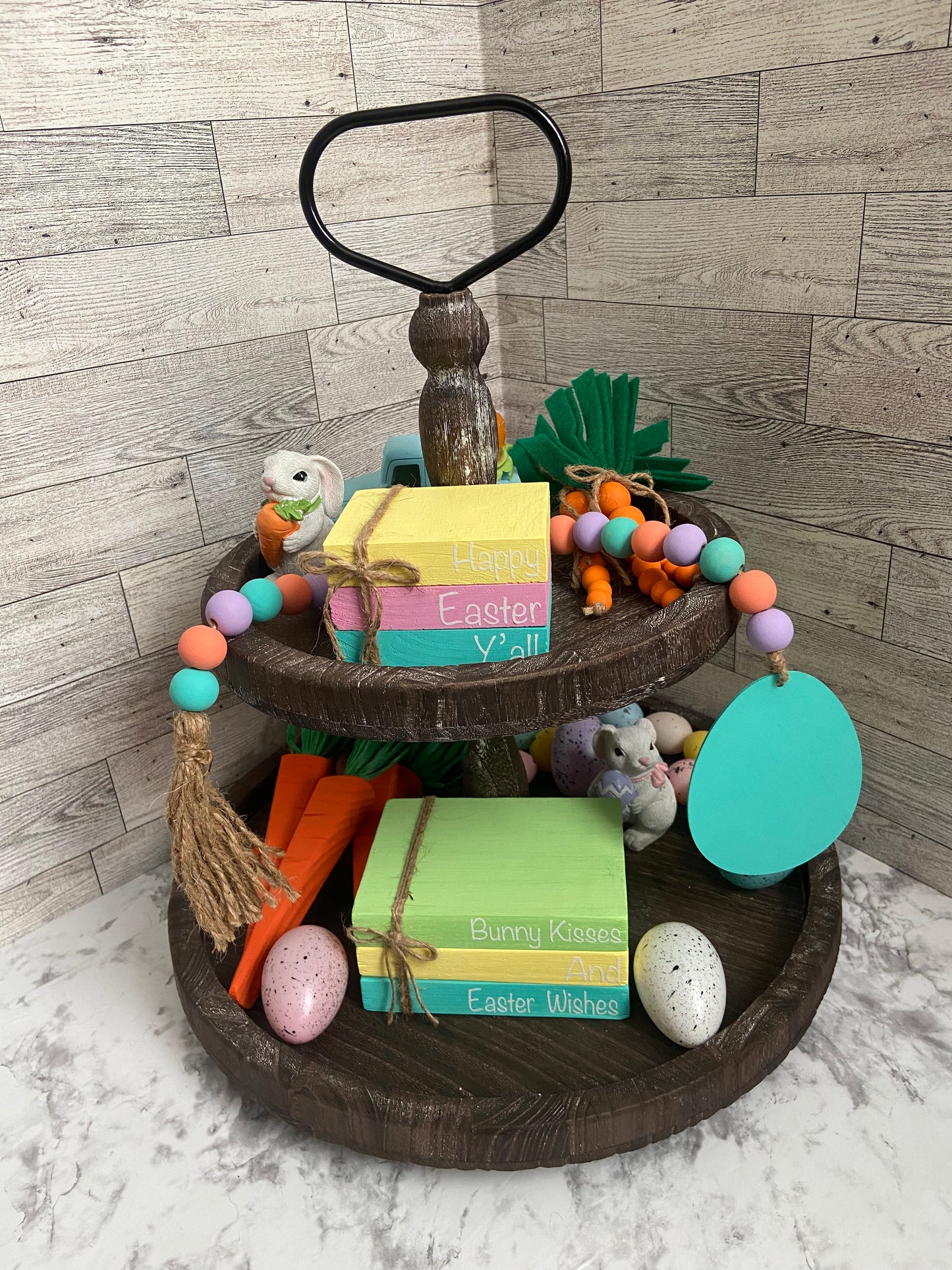 Bunny Kisses And Easter Wishes - Large Book Stack