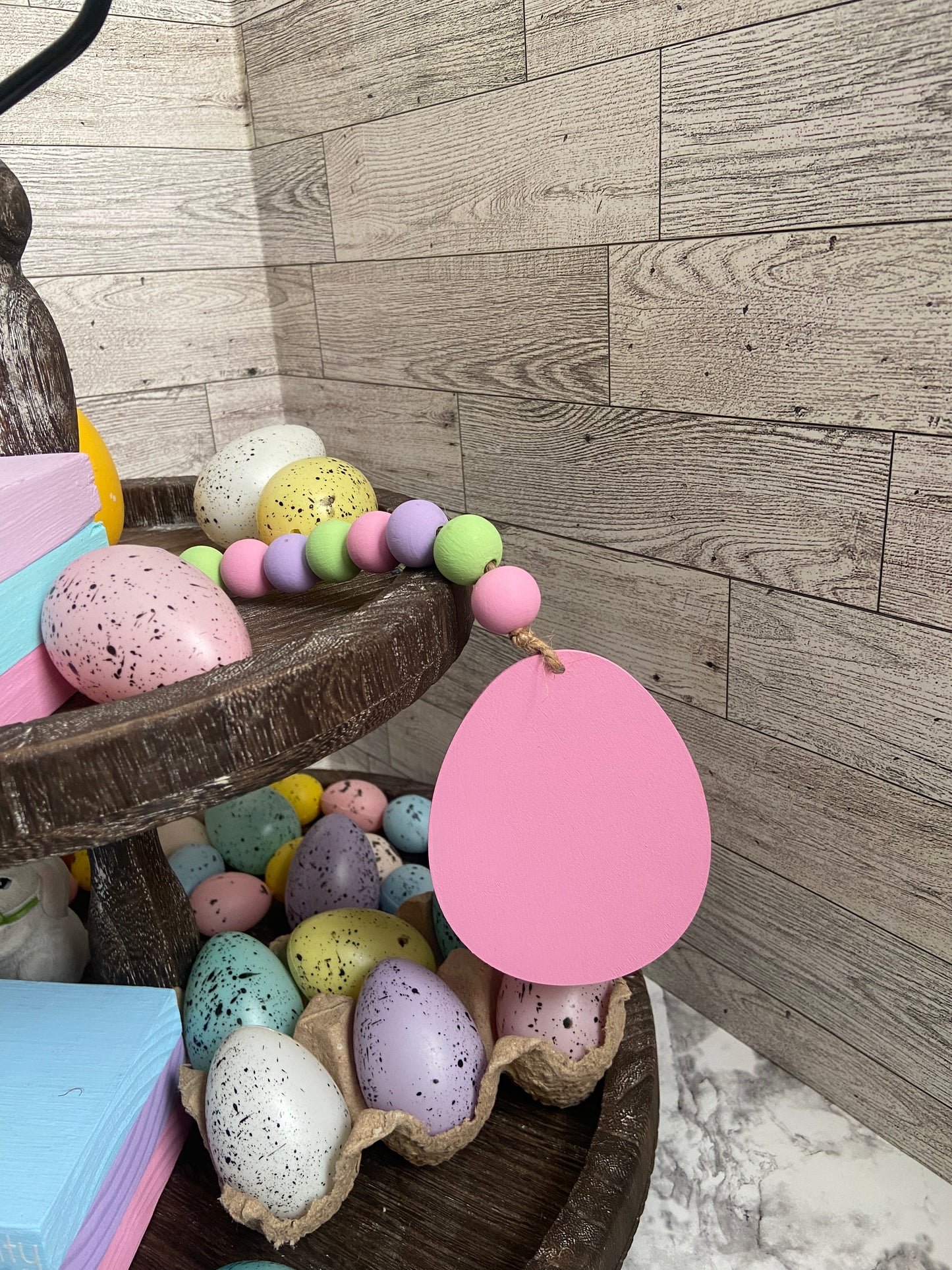 Pink Egg Garland pink/green/purple