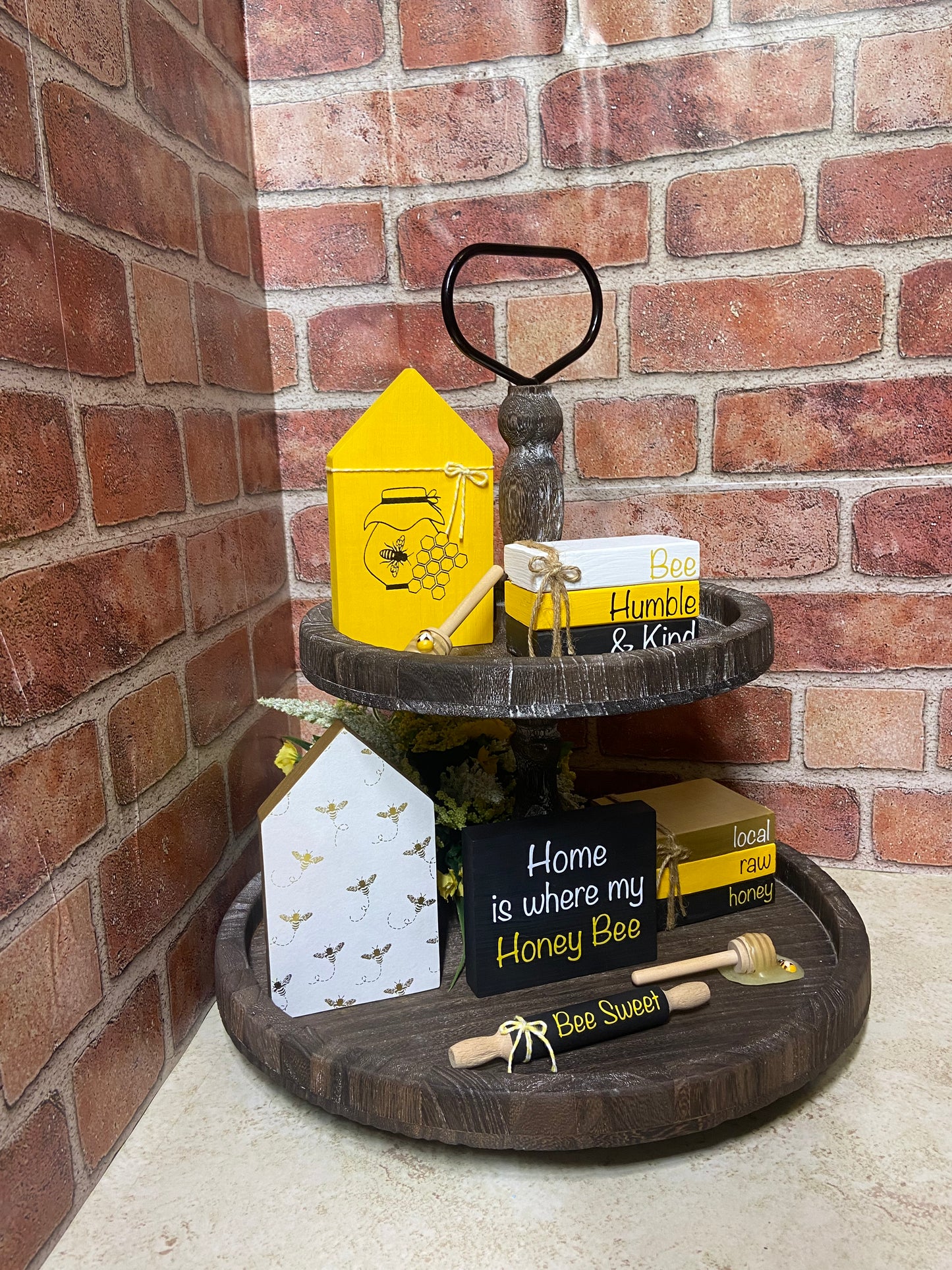 Honey Jar and Comb - Yellow Large House