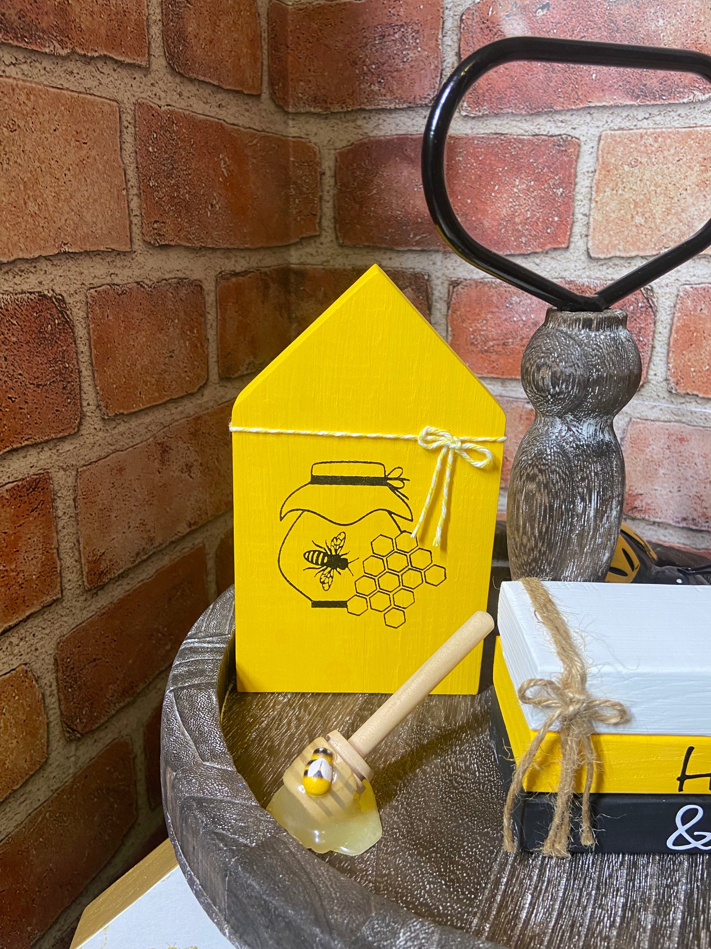 Honey Jar and Comb - Yellow Large House