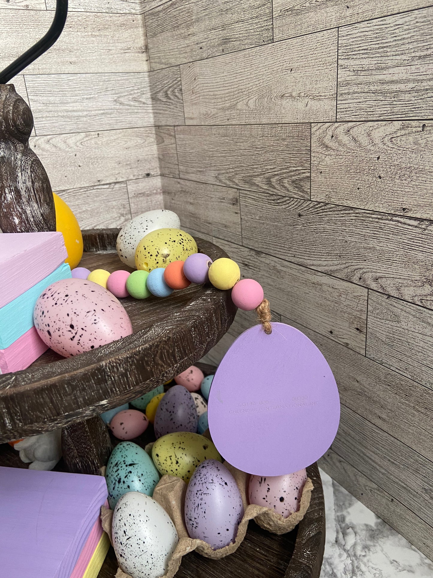 Purple Egg Garland purple/yellow/pink/green/blue/coral