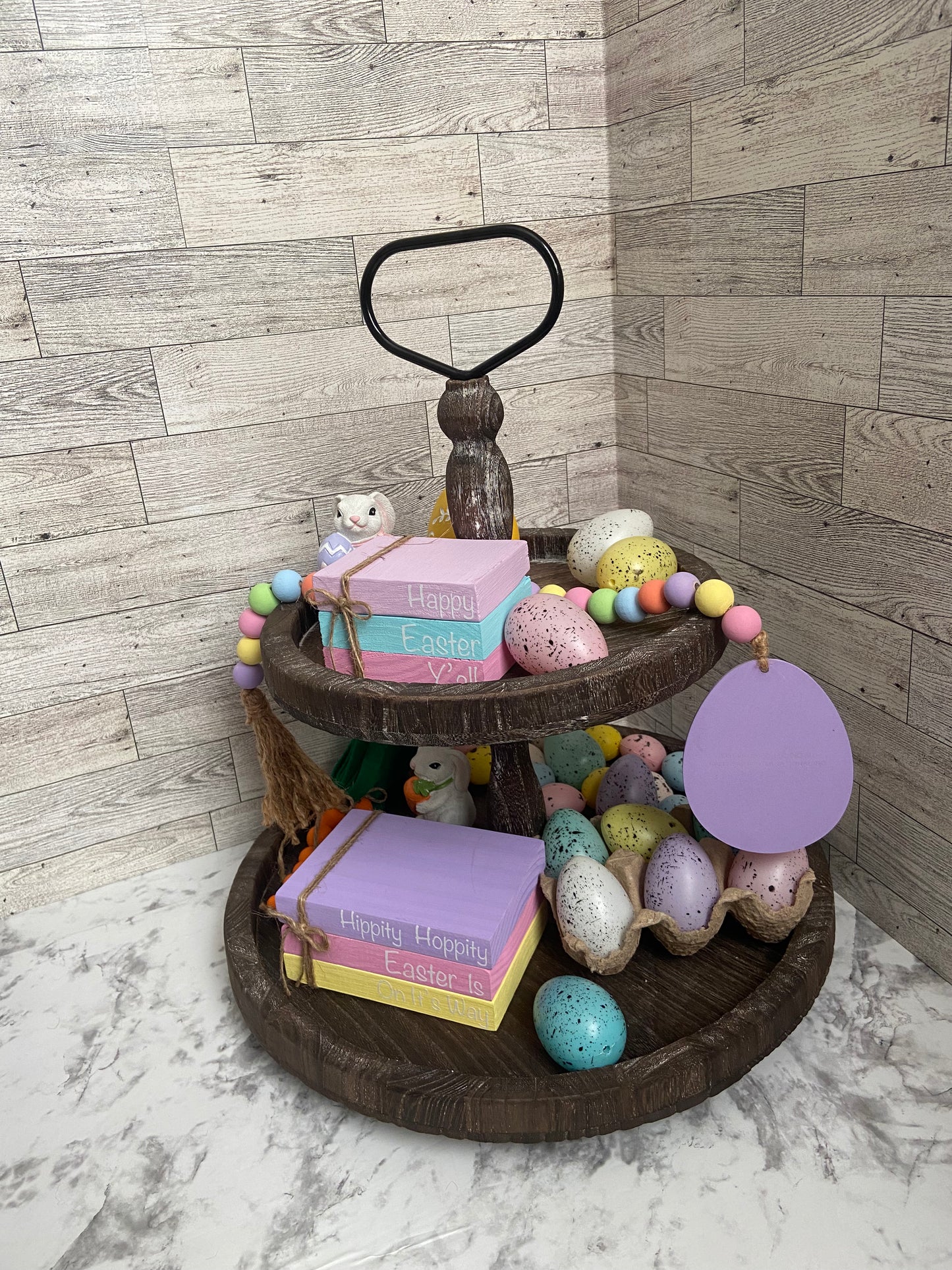 Purple Egg Garland purple/yellow/pink/green/blue/coral