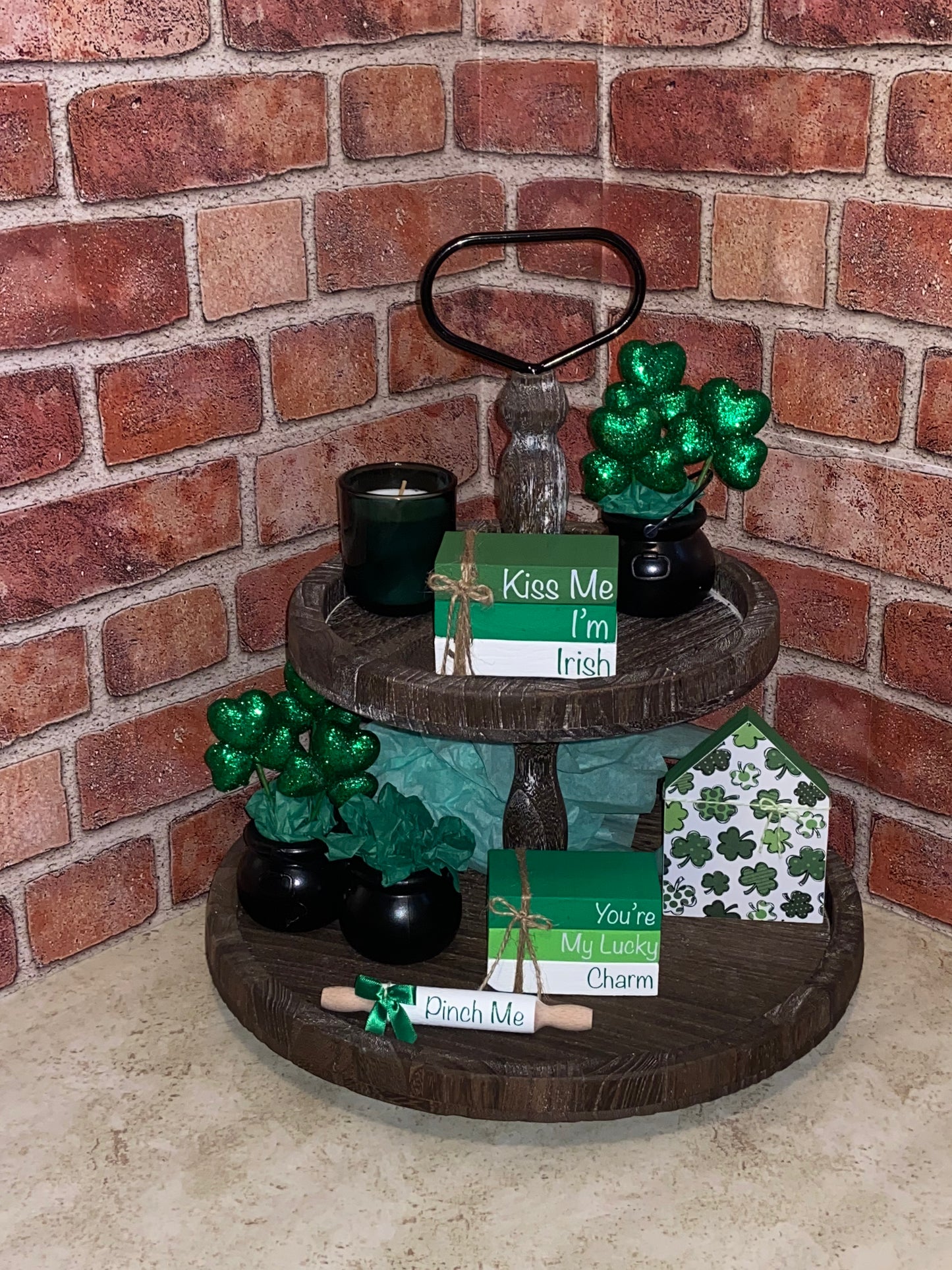 White with Shamrocks Medium House