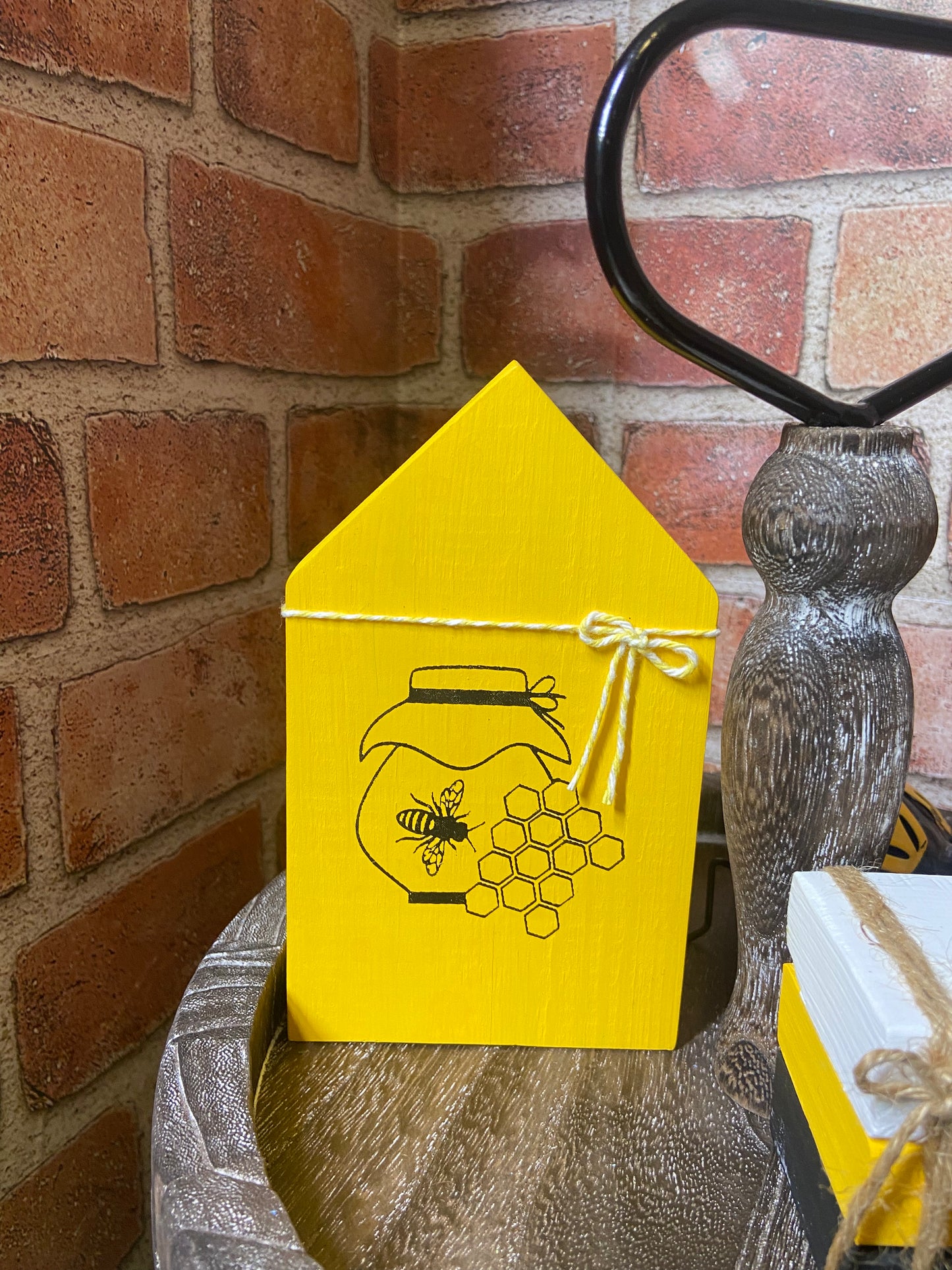 Honey Jar and Comb - Yellow Large House
