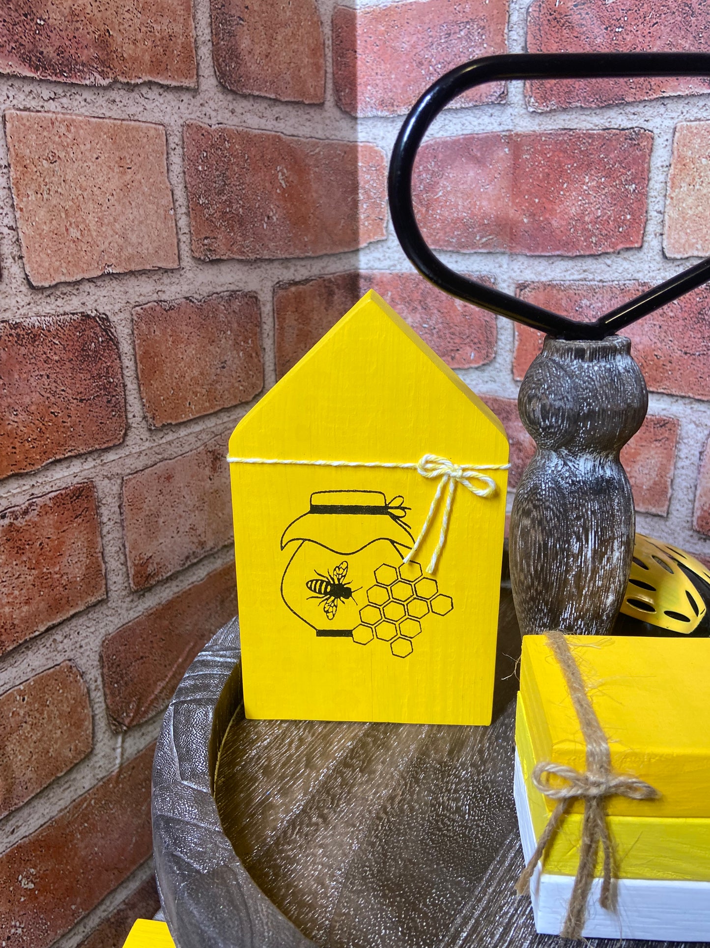 Honey Jar and Comb - Yellow Large House