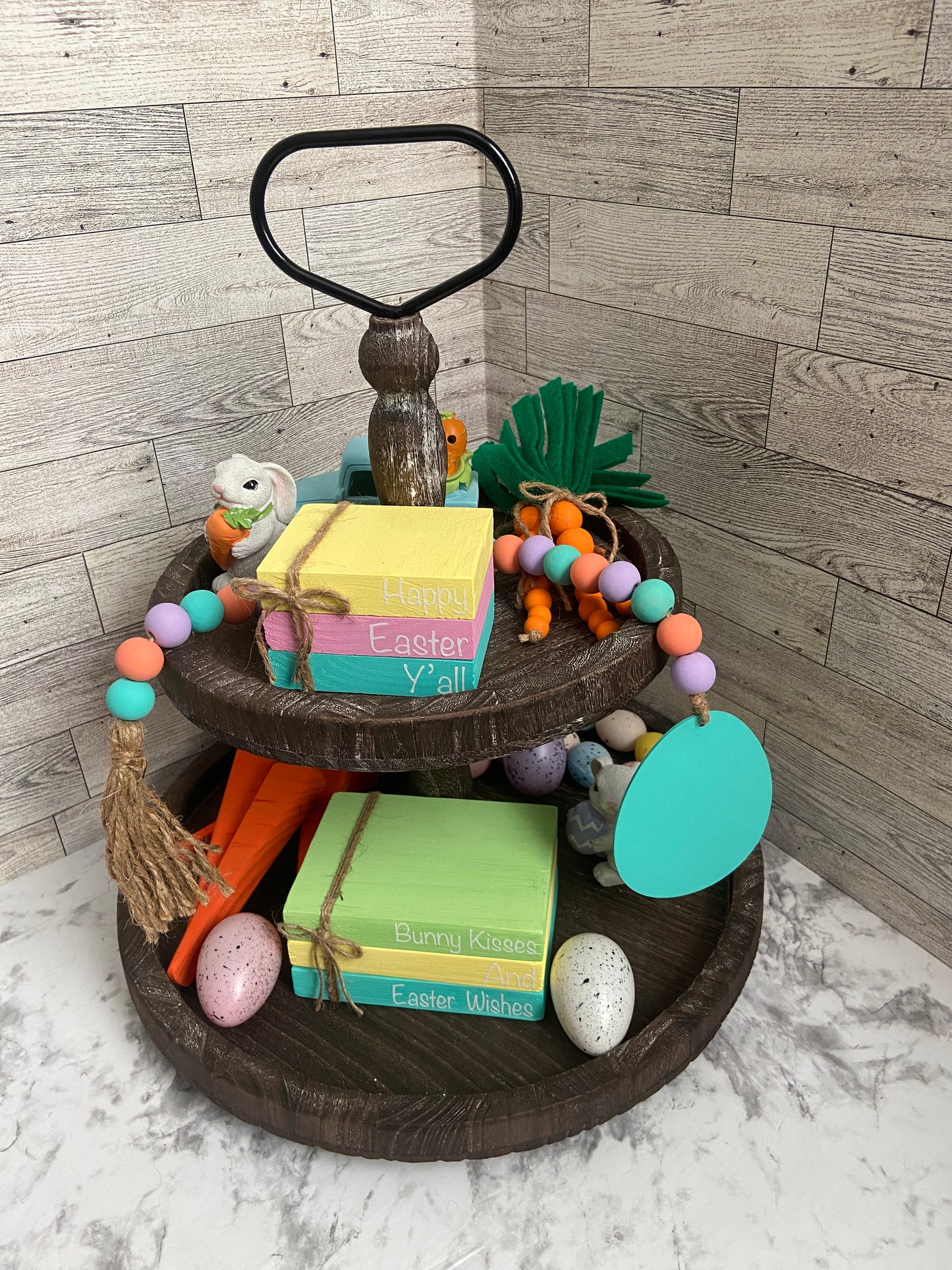 Teal Egg Garland purple/coral/teal