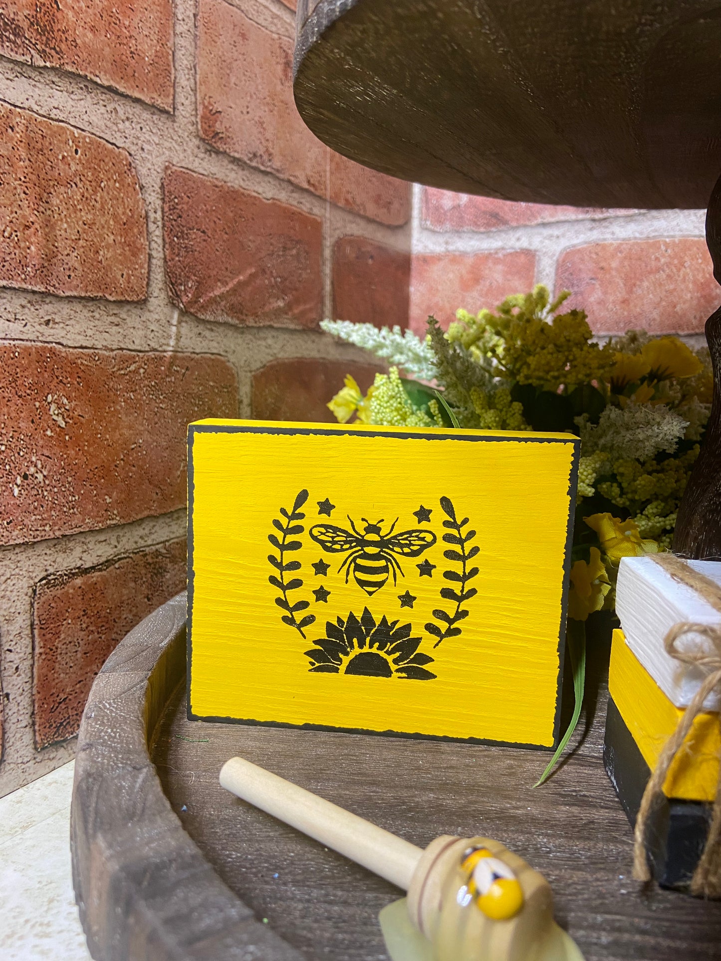 Honey Bee and Flower - Sign