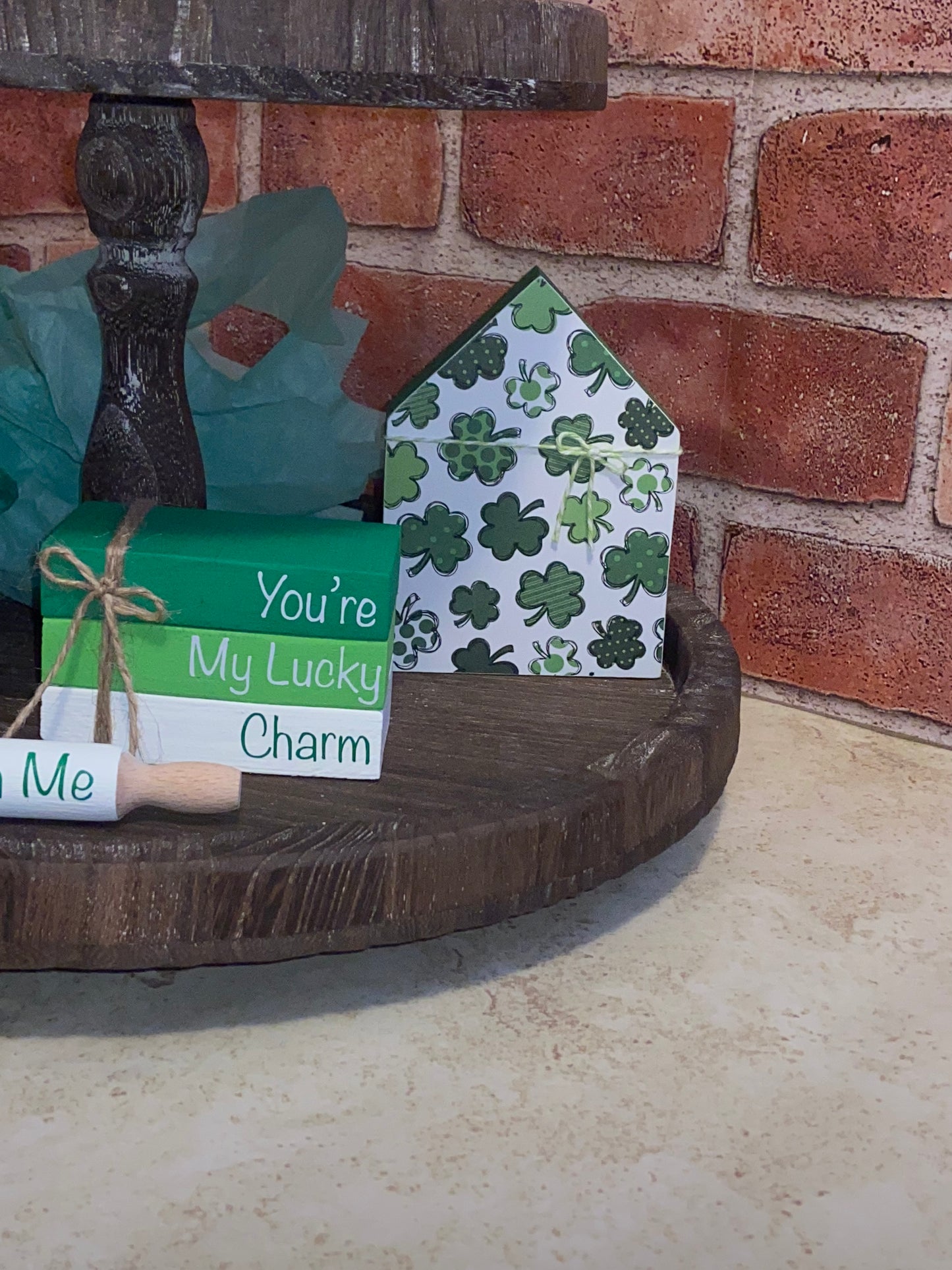 White with Shamrocks Medium House