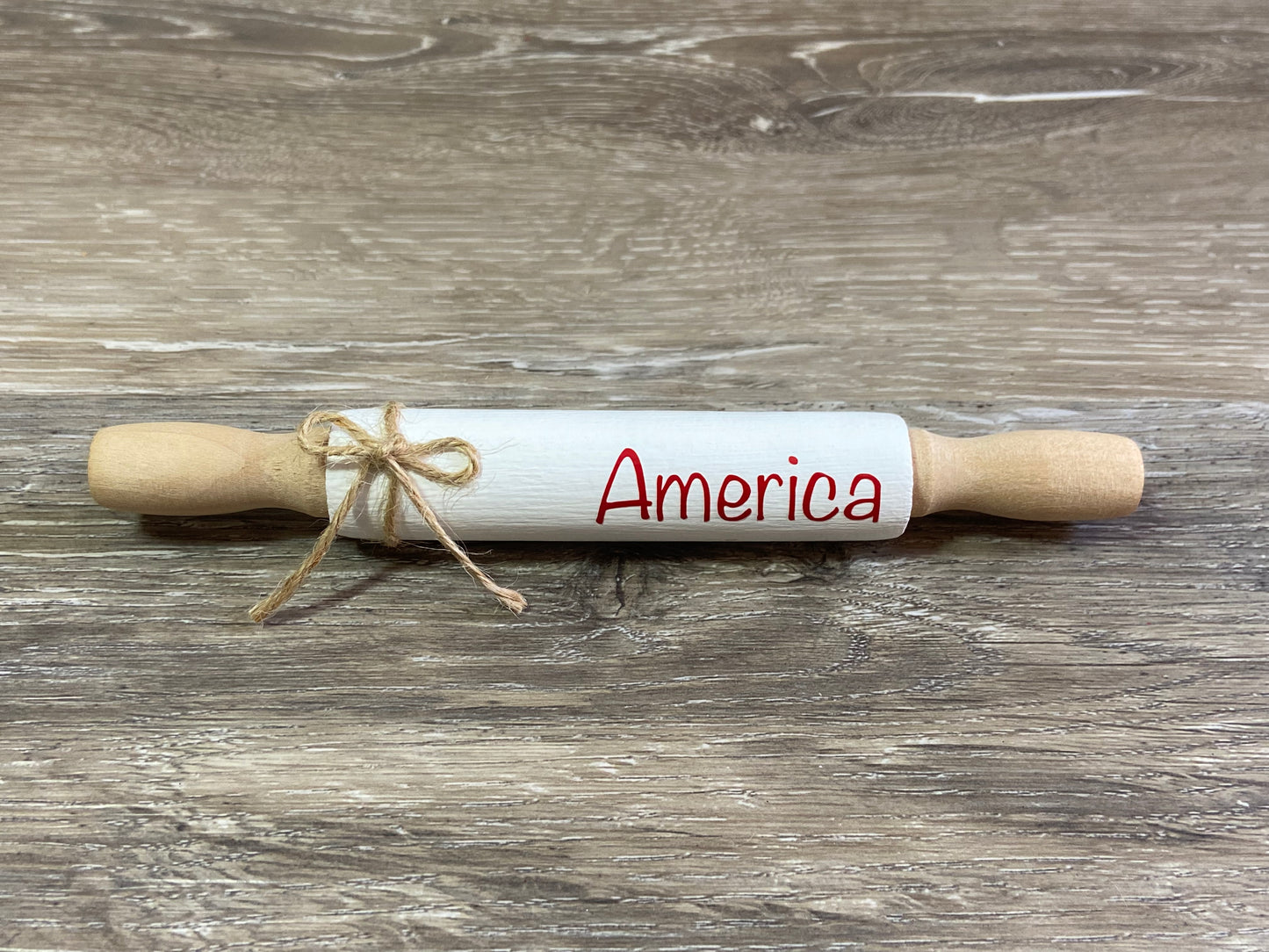 America - White - Mini Rolling Pin