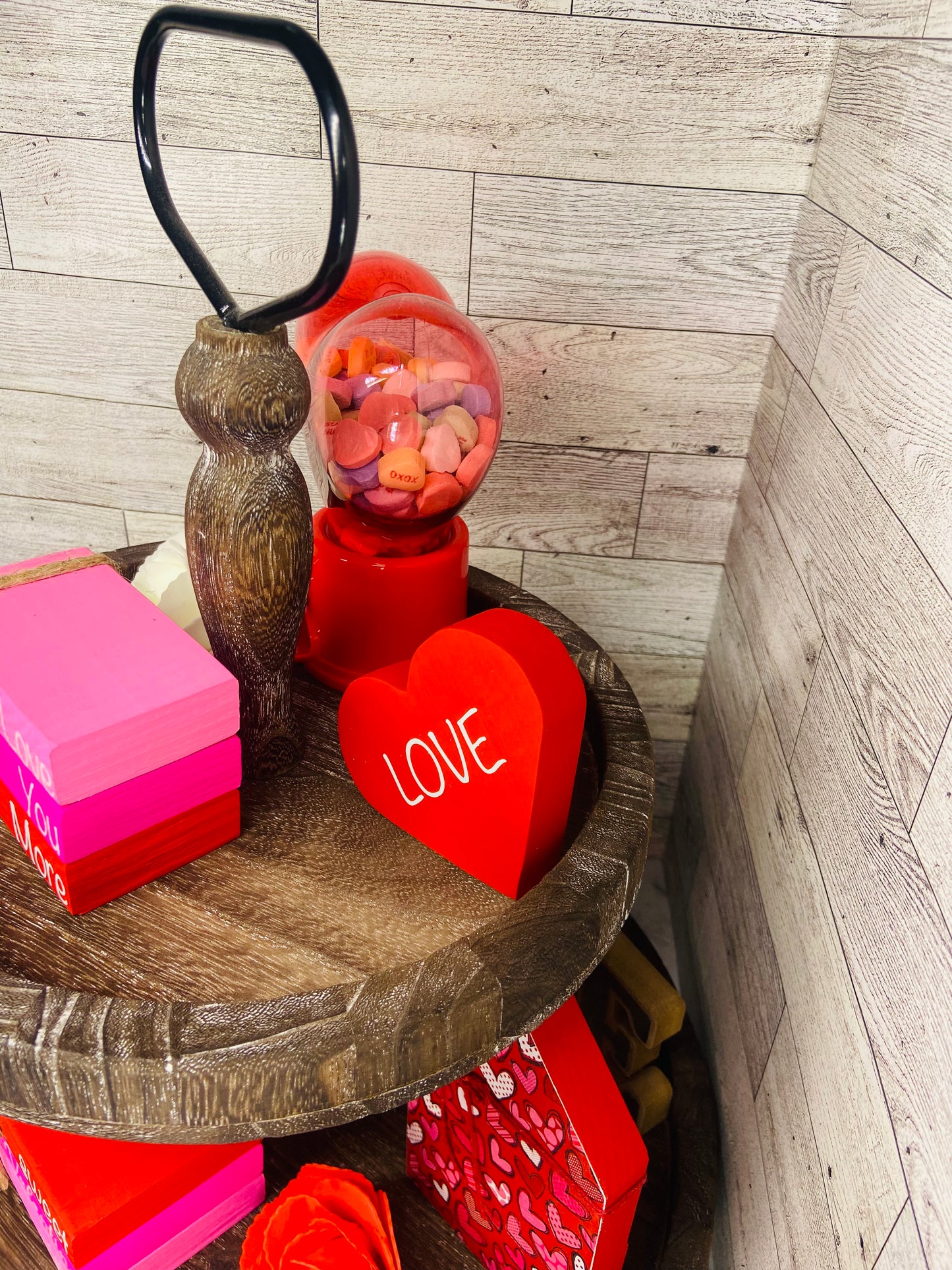 Love Heart - Tiered Tray Shelf Sitter