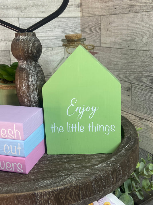 Enjoy the Little Things - Medium Tiered Tray House