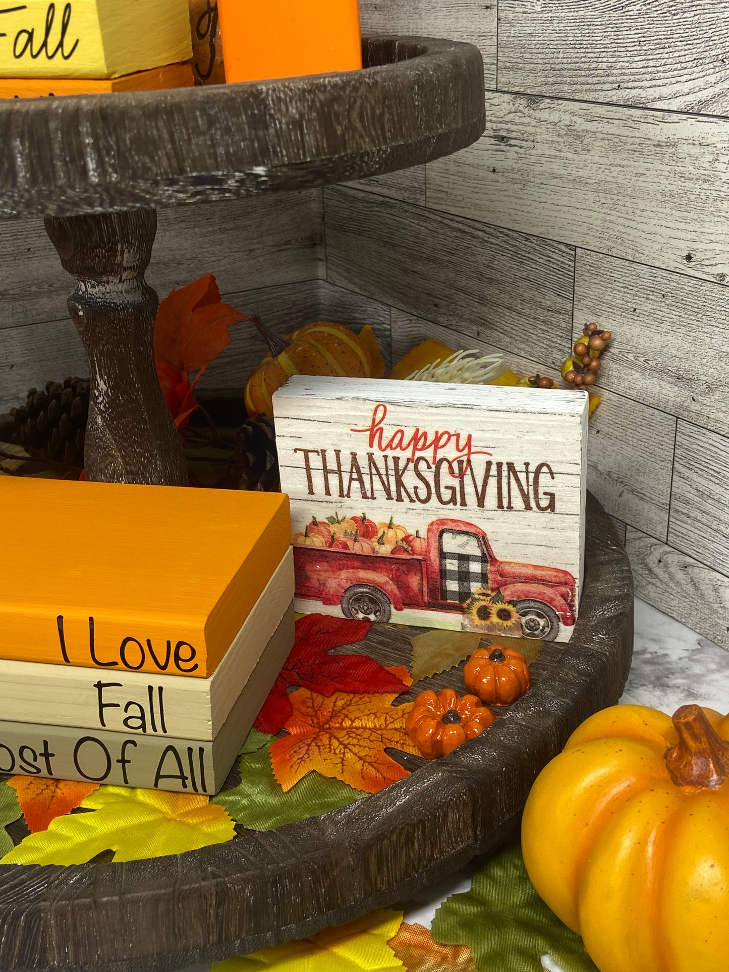 Happy Thanksgiving - Tiered Tray Sign