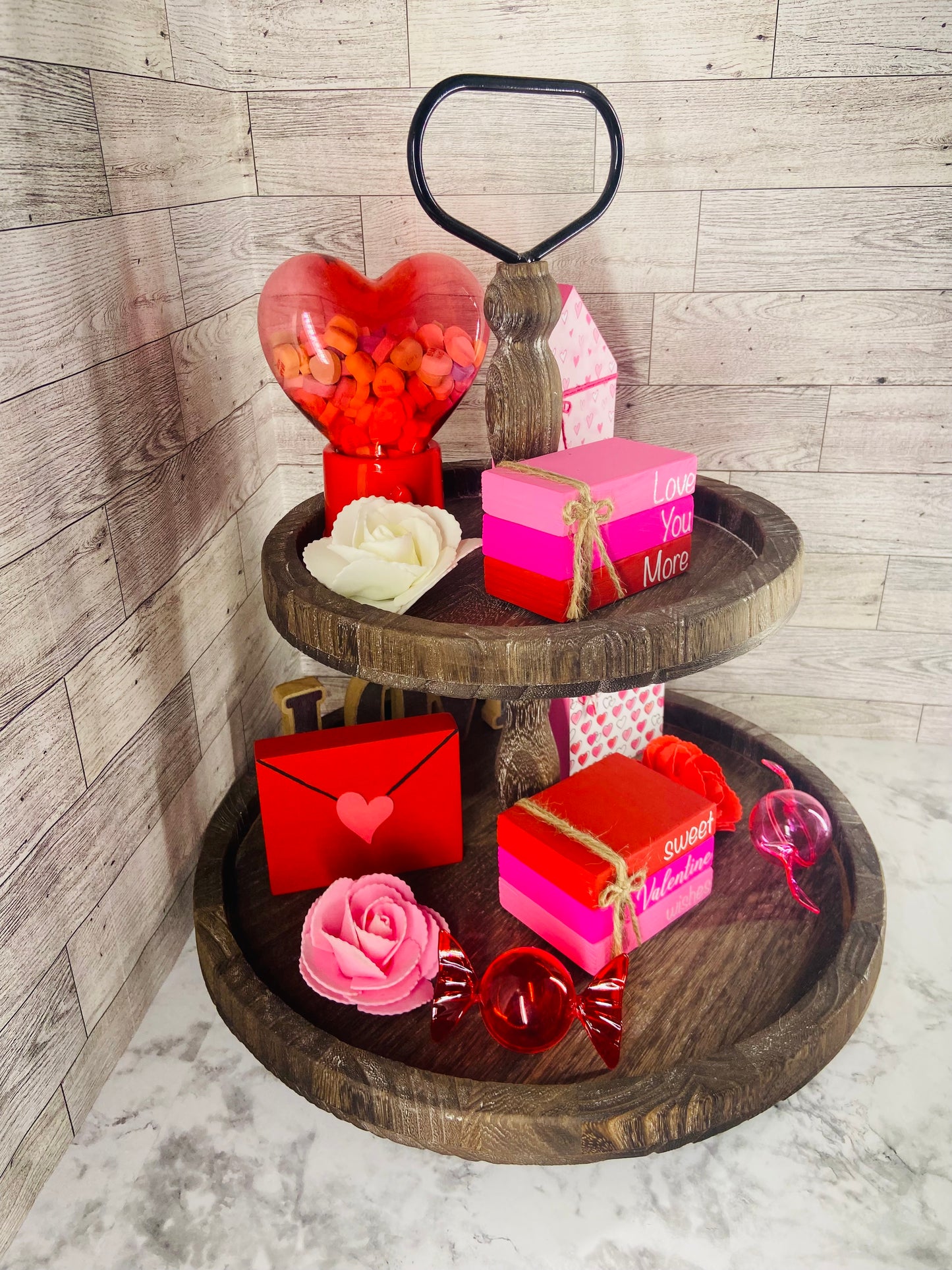 Red Love Letter - Tiered Tray Sign