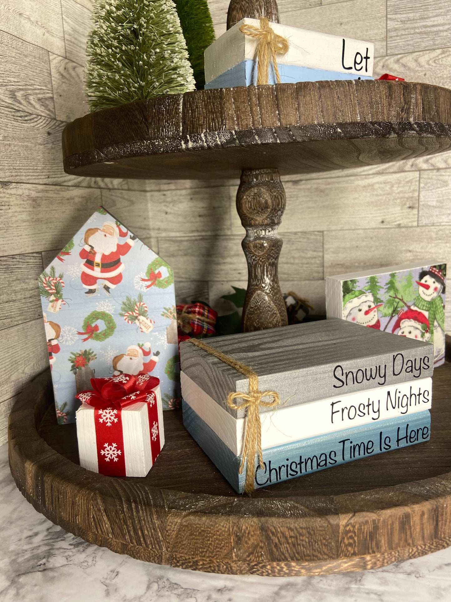 Snowy Days Frosty Nights Christmas Time Is Here - Large Christmas Tiered Tray Book