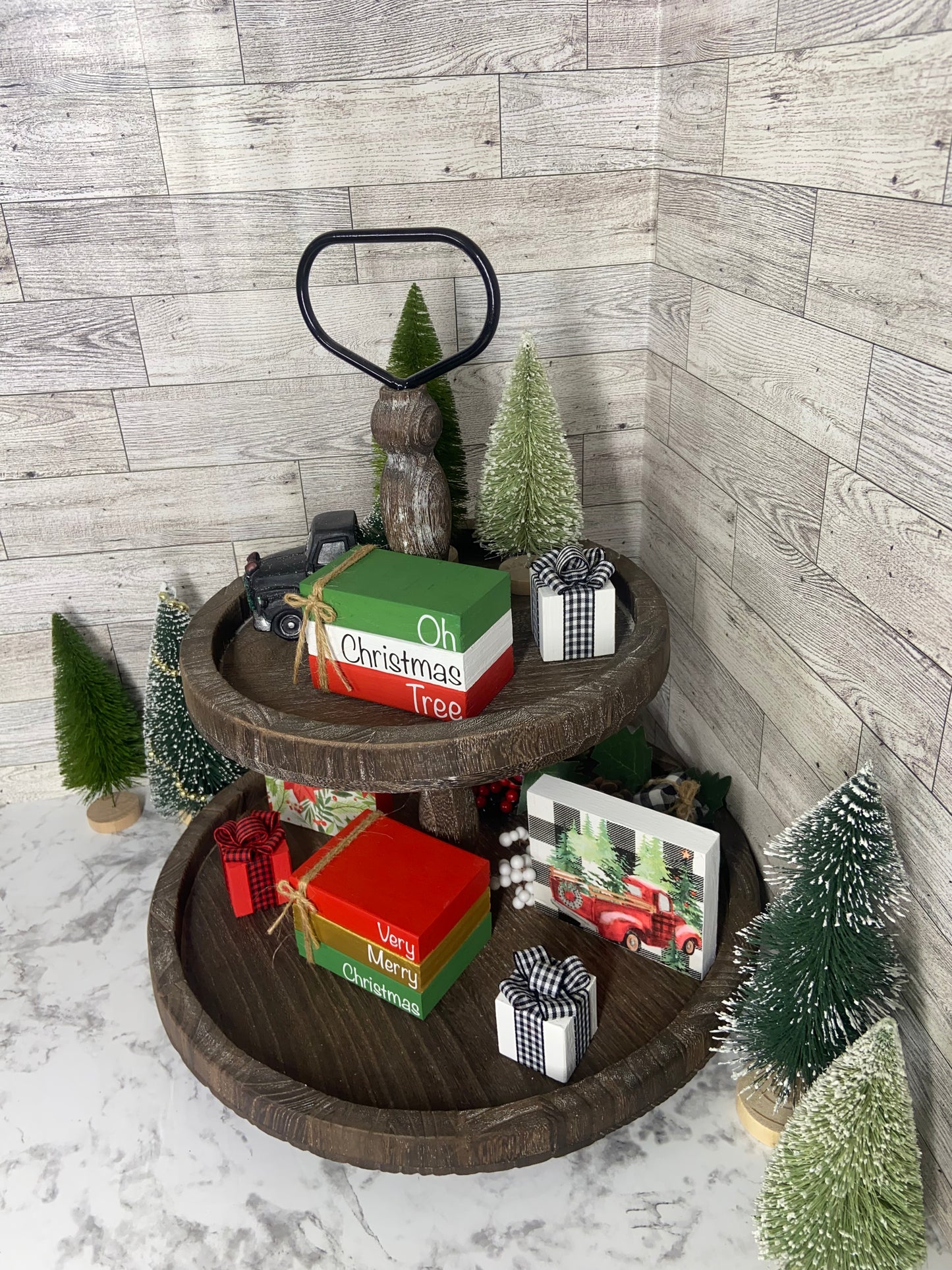 Christmas Truck - Christmas Tiered Tray Sign