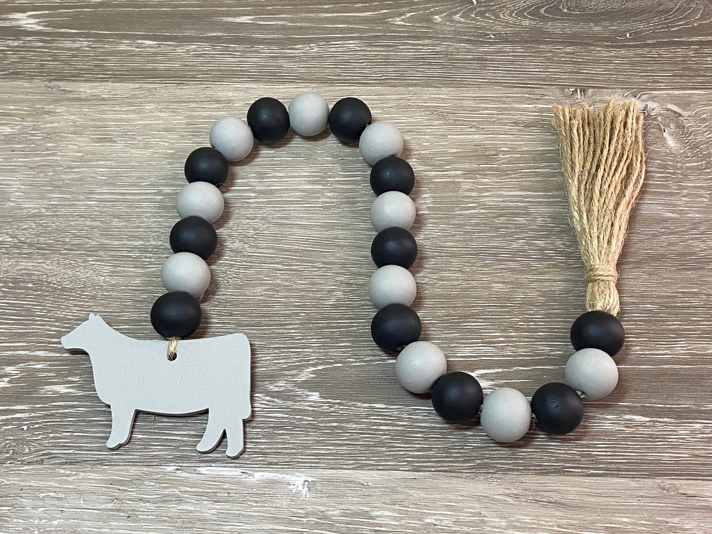 Country Grey Cow Garland