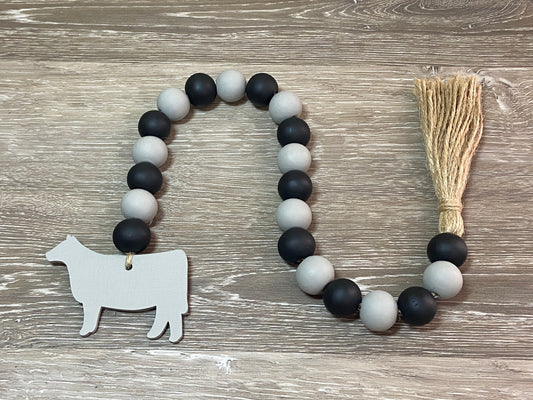 Country Grey Cow Garland