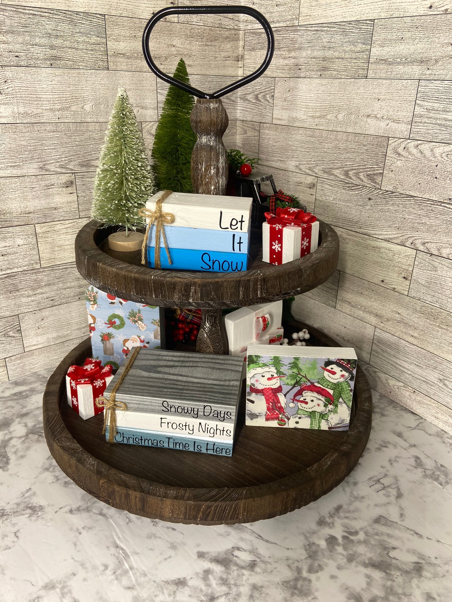 Snowman - Christmas Tiered Tray Sign