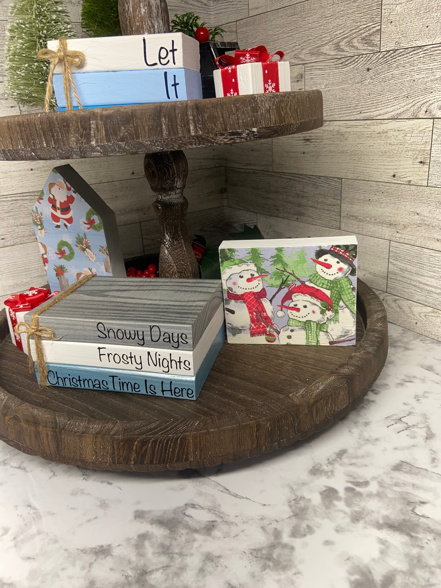 Snowman - Christmas Tiered Tray Sign