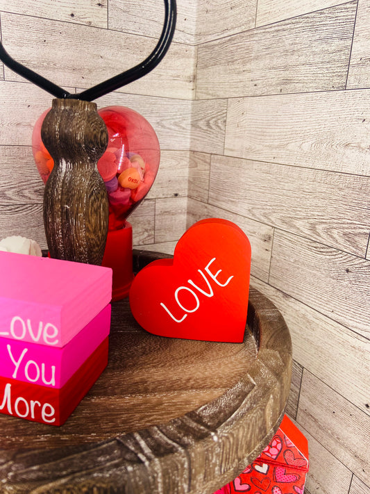 Love Heart - Tiered Tray Shelf Sitter