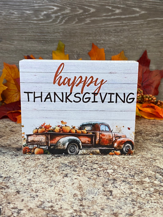 Happy Thanksgiving - Tiered Tray Sign
