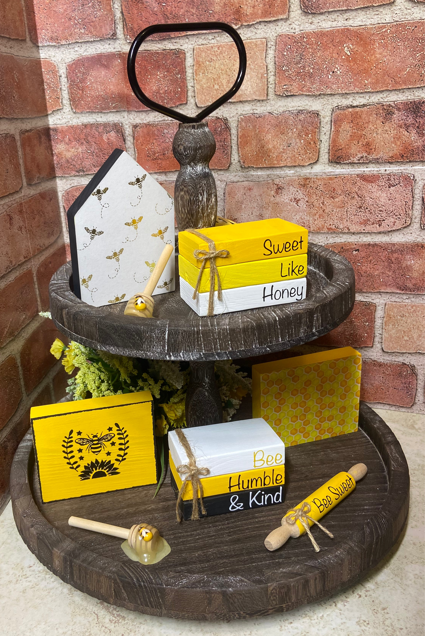 Honey Bee and Flower - Sign