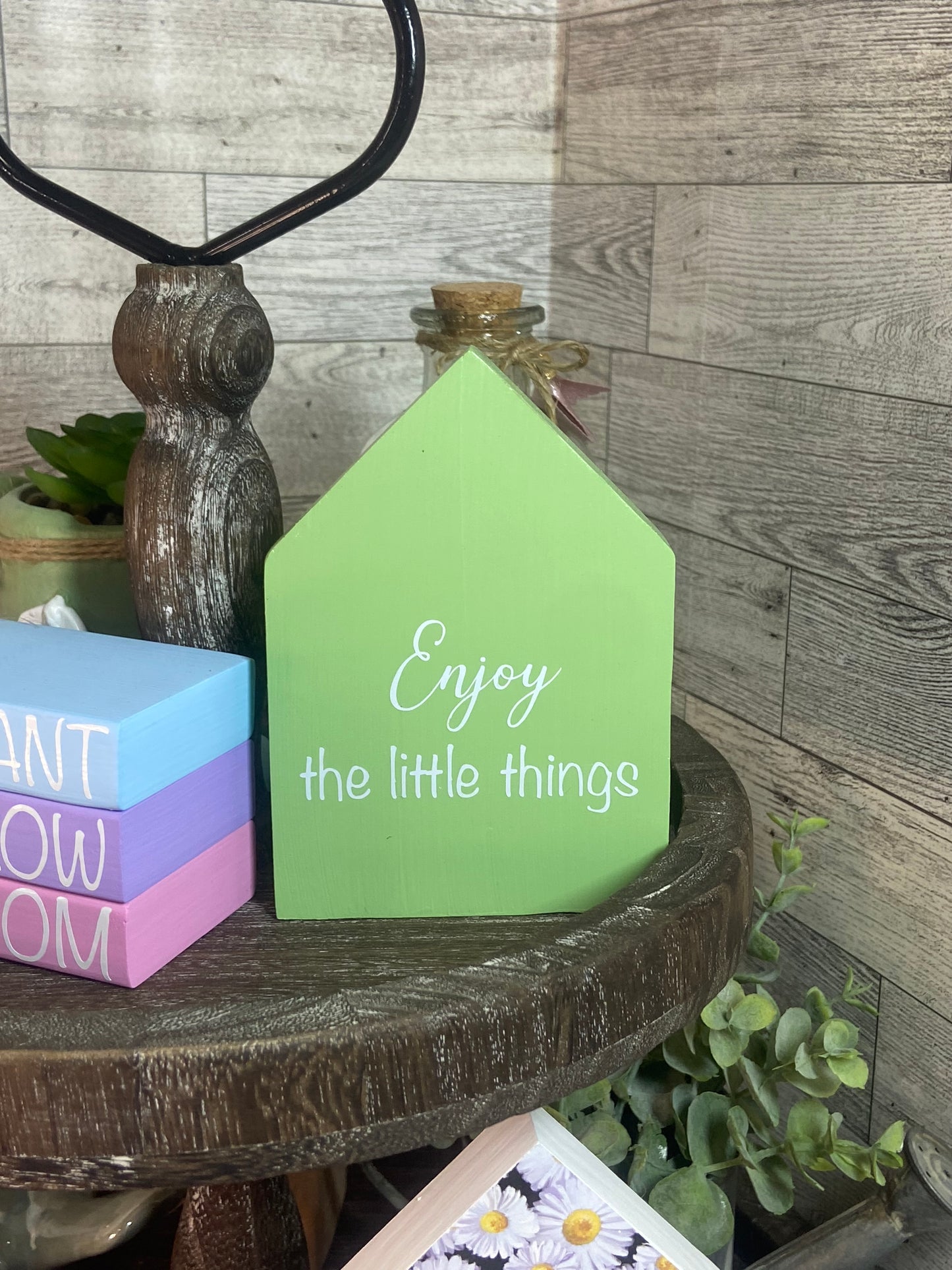 Enjoy the Little Things - Medium Tiered Tray House