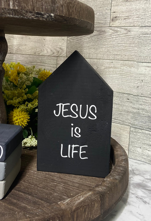 Jesus is Life - Black Large House