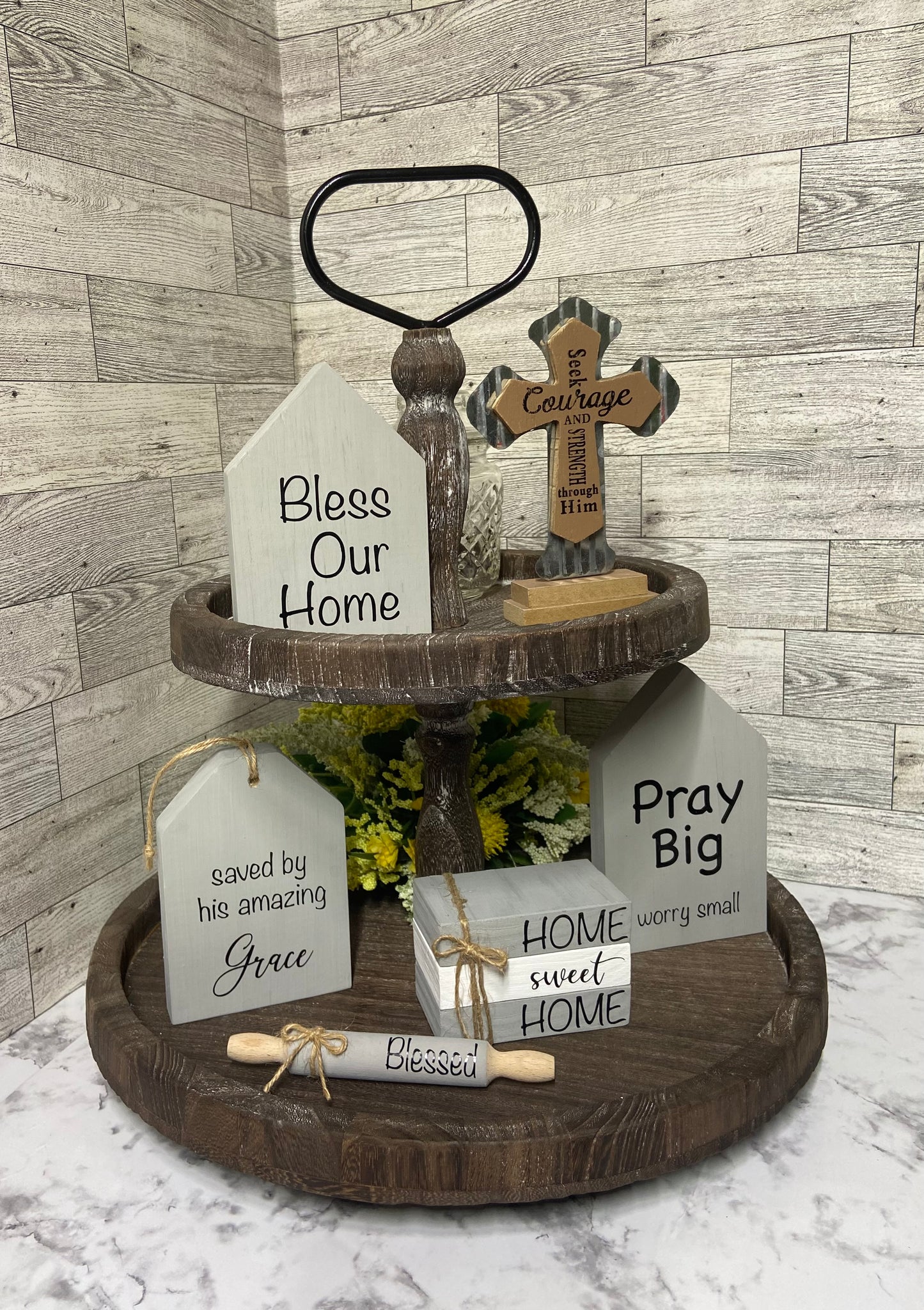 Bless Our Home - Grey Medium House