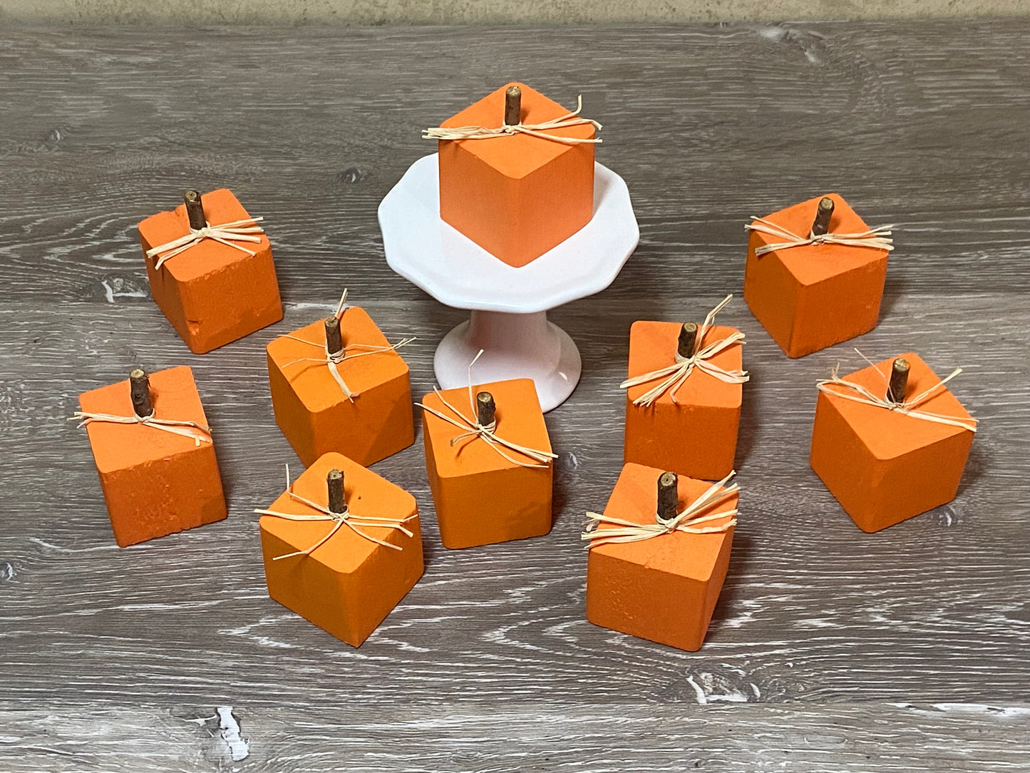 Mini Wood Pumpkin