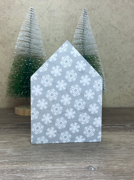 Snowflakes - Medium Tiered Tray House
