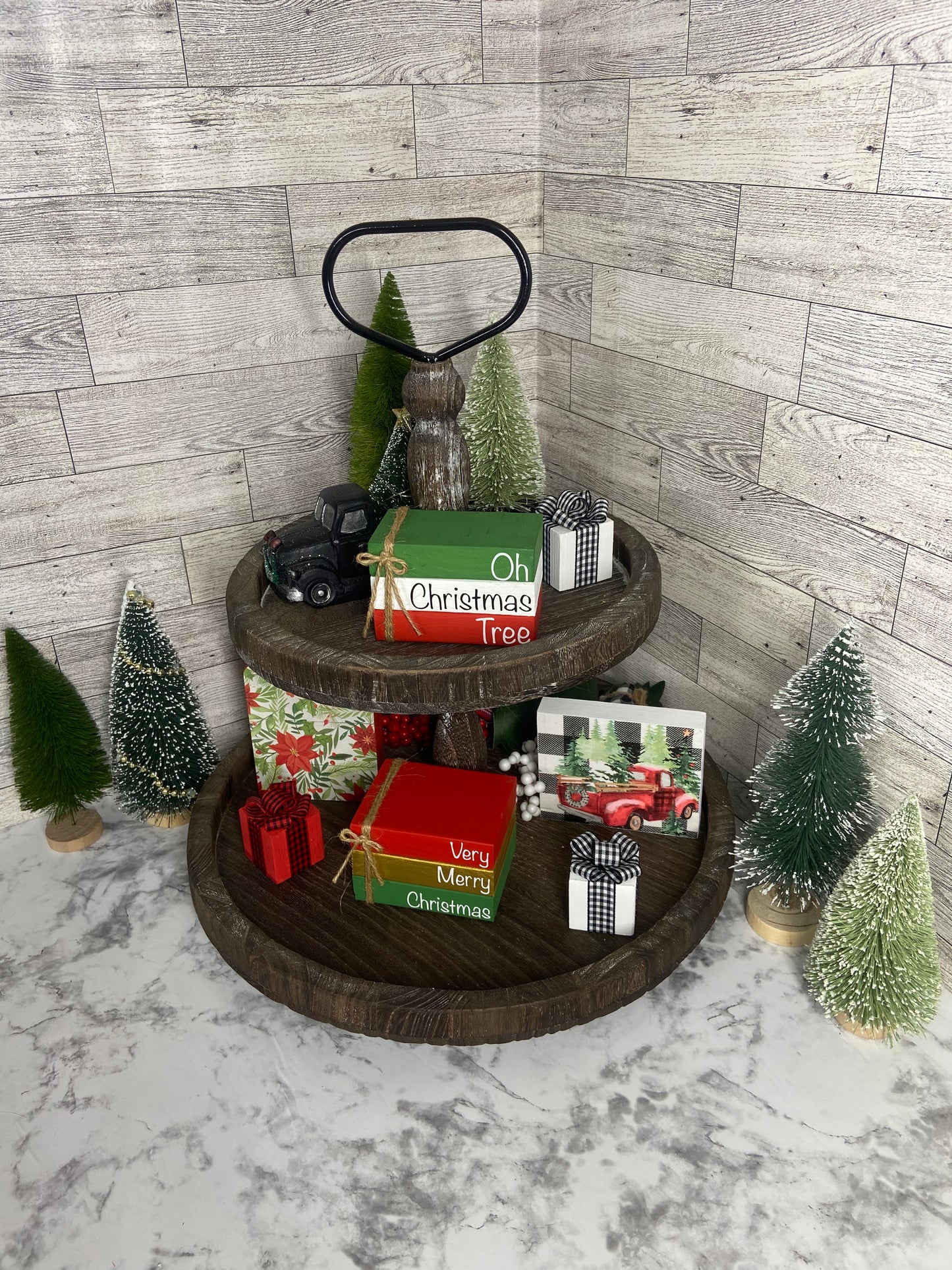 Christmas Truck - Christmas Tiered Tray Sign