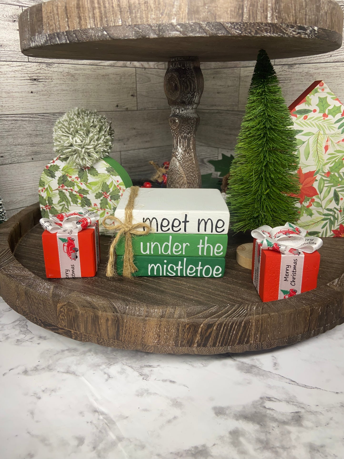 Meet Me Under The Mistletoe - Medium Christmas Tiered Tray Book