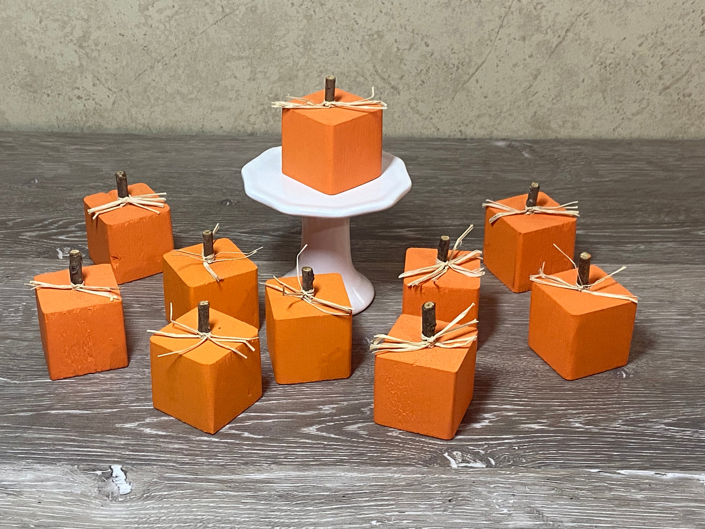 Mini Wood Pumpkin