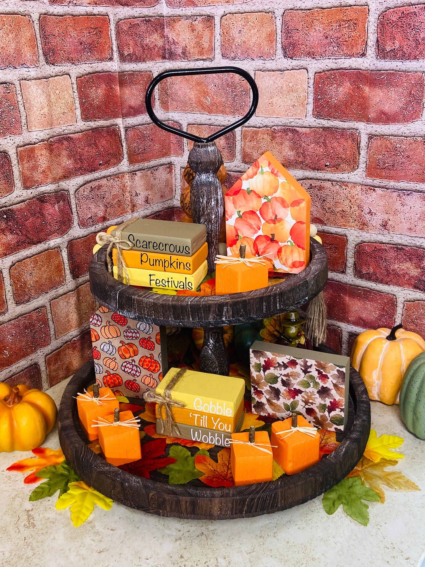 Fall Leaves - Tiered Tray Sign