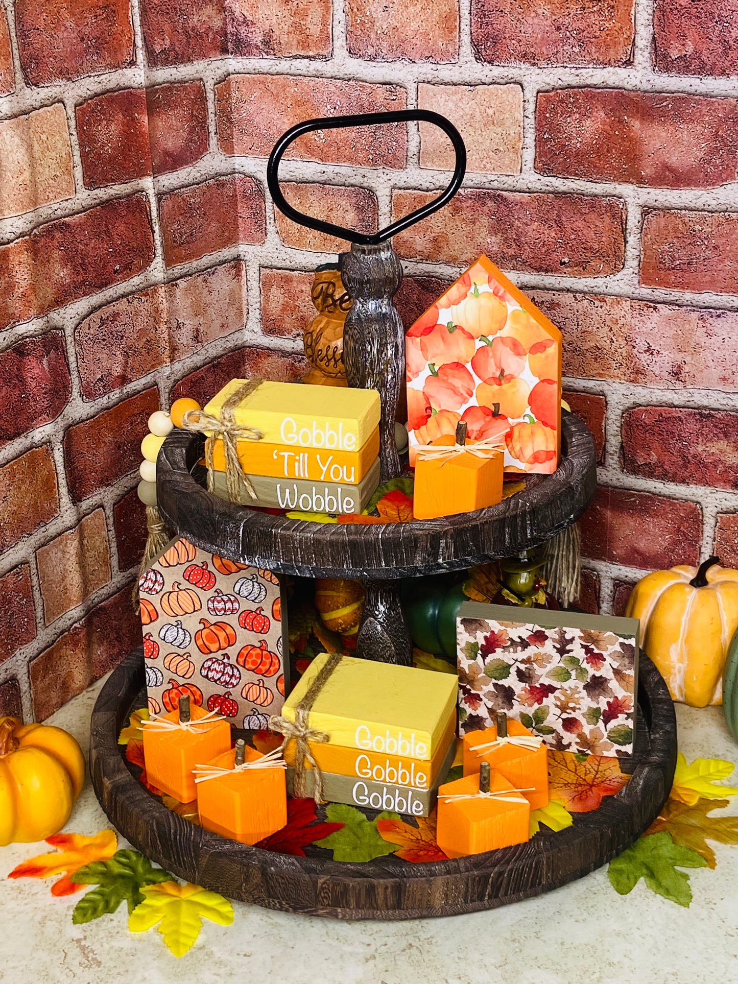 Fall Leaves - Tiered Tray Sign