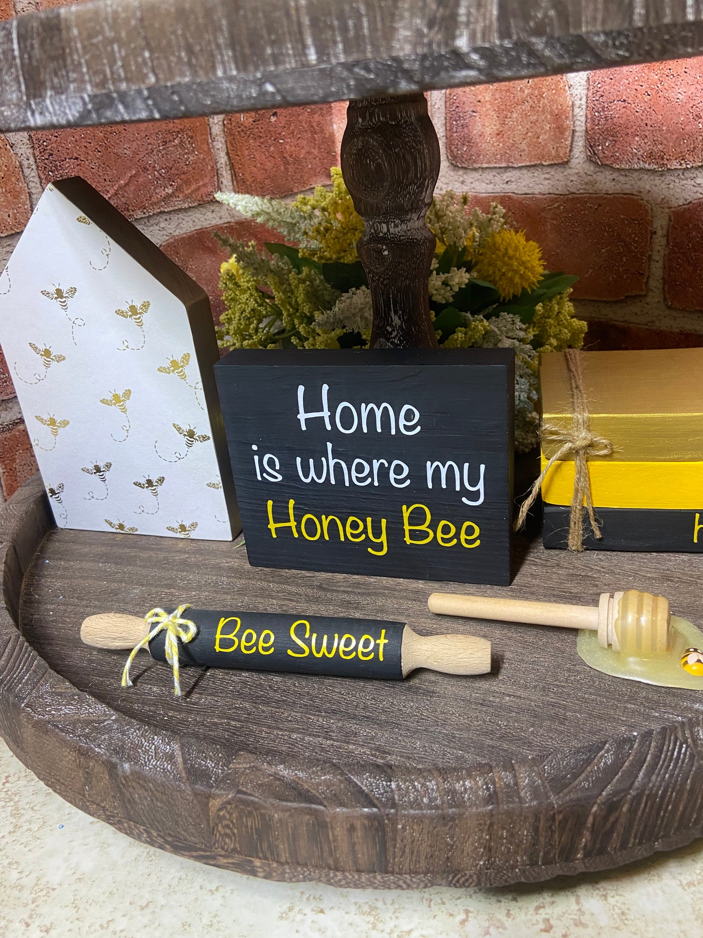 Honey Dipper with Honey Bee