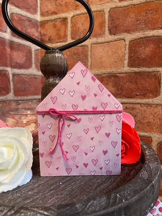Pink with Hearts Medium House