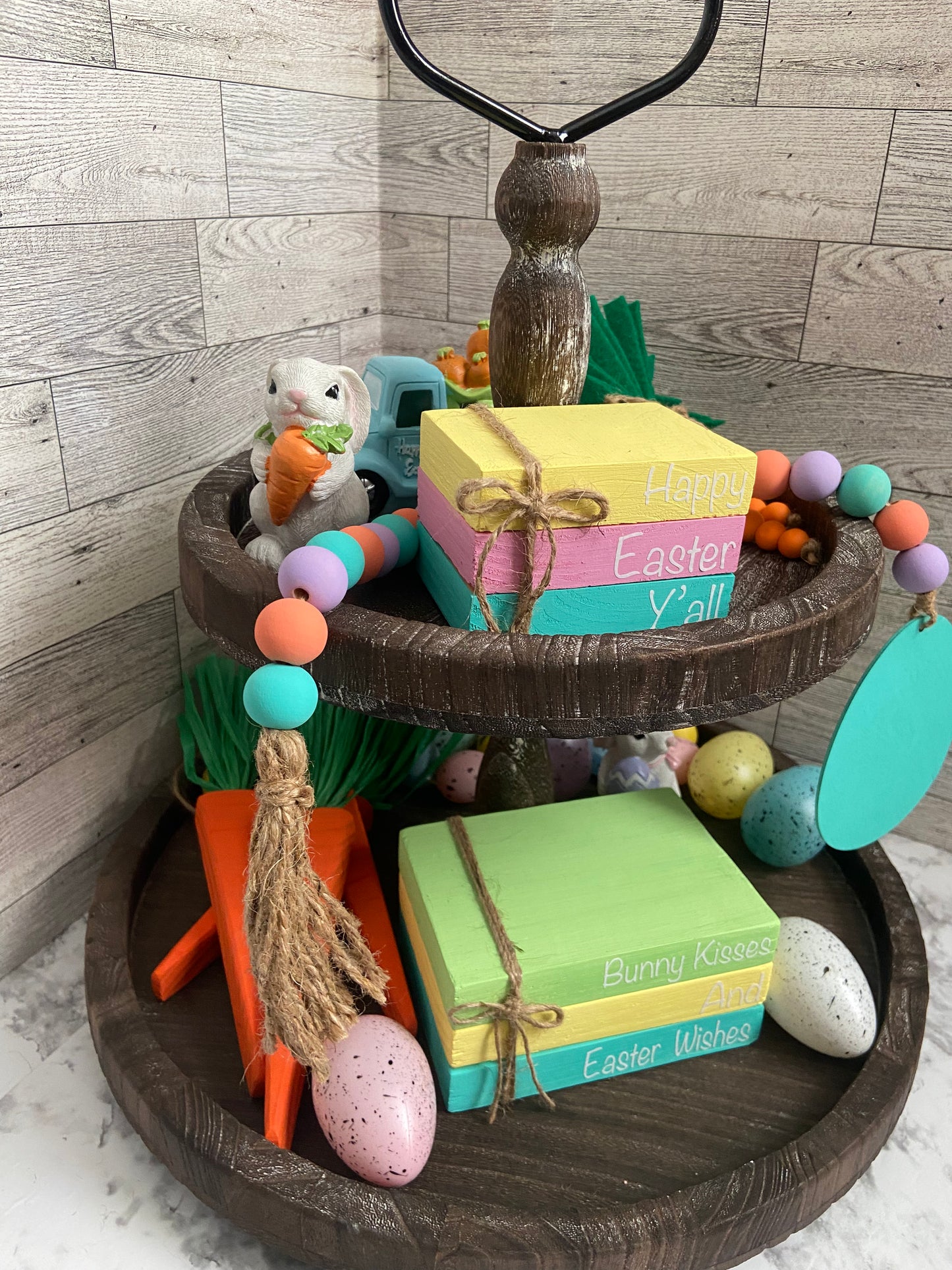 Bunny Kisses And Easter Wishes - Large Book Stack